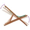 vidaXL Sulankstoma paplūdimio kėdė, eukaliptas ir audinys, su lapais