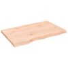 vidaXL Stalvir&scaron;is, 80x50x(2-4)cm, neapdorotas ąžuolo medienos masyvas