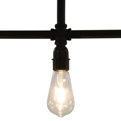 vidaXL Lubinis šviestuvas, juodos spalvos, 3 x E27 lemputės