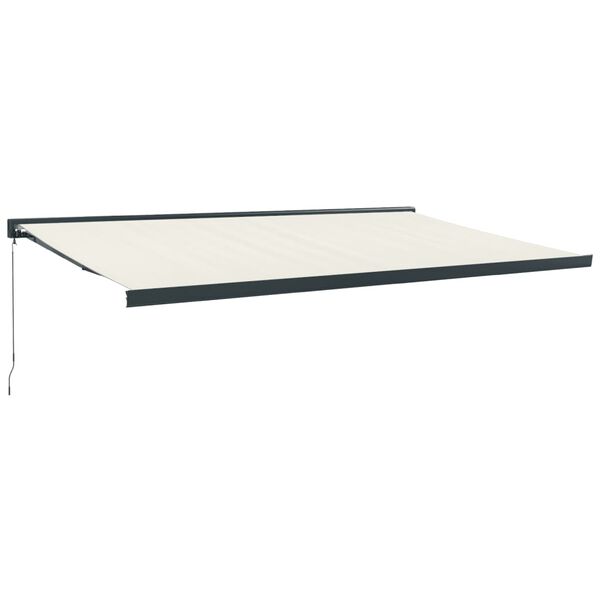 vidaXL I&scaron;traukiama markizė, kreminė, 5x3m, audinys ir aliuminis