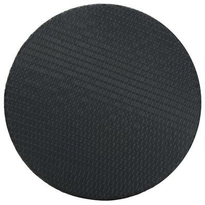 vidaXL Sodo komplektas su pagalvėmis, 5 dalių, juodas, poliratanas