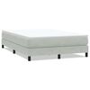 vidaXL Box Spring Lova be čiužinio &Scaron;viesiai pilka 160x220 cm aksomas