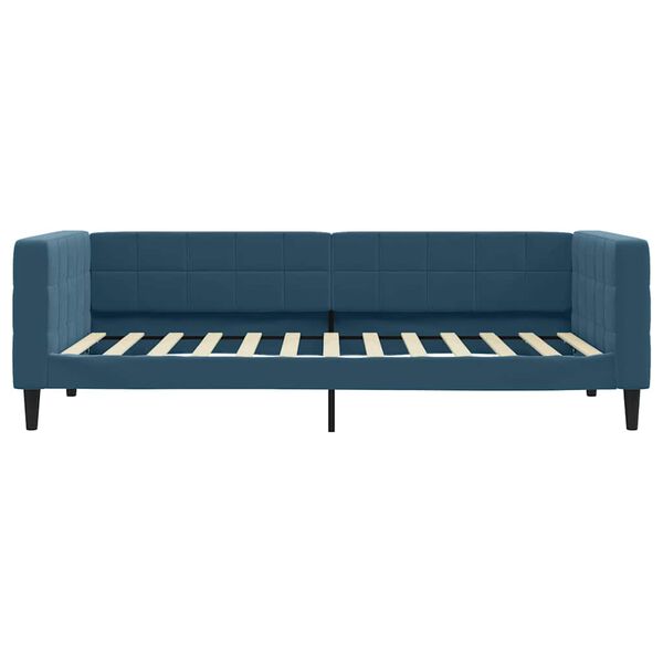 vidaXL Sofa, mėlynos spalvos, 90x200cm, aksomas