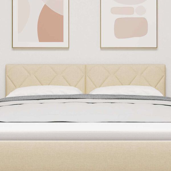 vidaXL Galvūgalis Kreminė 144 cm audinys