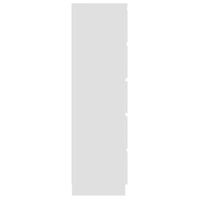 vidaXL Šoninė spintelė su stalčiais, baltos spalvos, 60x35x121cm, MDP