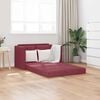 vidaXL Grindų sofa-lova, 2-1, raudonojo vyno, 112x174x55cm, audinys