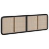 vidaXL Galvūgalis su galvūgalio Juoda 180 x 55 x 3 cm Ratanas