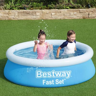 Bestway Fast Set Pripučiamas baseinas, mėlynas, 183x51cm, apskritas