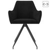 vidaXL Valgomojo kėdės, 2vnt., juodos spalvos, aksomas