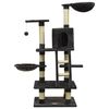 vidaXL Draskyklė katėms su stovais iš sizalio, tamsiai pilka, 122cm