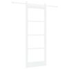 vidaXL Slankios durys 83 x 211 cm Tvirtos pu&scaron;ies mediena ir stiklas
