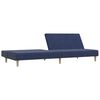 vidaXL Dvivietė sofa-lova, mėlynos spalvos, audinys
