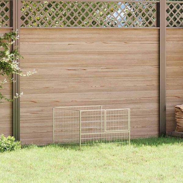 vidaXL Voljeras &scaron;unims, sidabrinės spalvos, 100x100x70cm, plienas