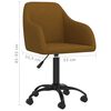 vidaXL Pasukamos valgomojo kėdės, 2vnt., rudos spalvos, aksomas
