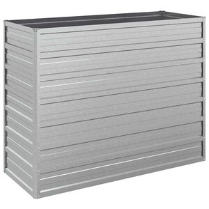 vidaXL Auk&scaron;tas sodo lovelis, sidabrinis, 100x40x77cm, plienas