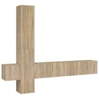 vidaXL Televizoriaus spintelių komplektas, 5 dalių, ąžuolo, mediena