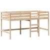 vidaXL Aukšta lova su kopėčiomis ir stogu, 80x200cm, pušies masyvas