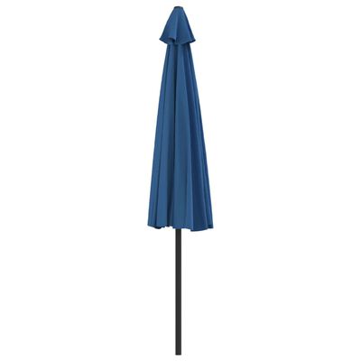 vidaXL Balkono skėtis su aliuminiu stulpu, mėlynas, 300x155x223cm