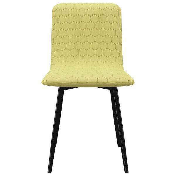 vidaXL Valgomojo kėdės, 2vnt., žalios spalvos, audinys