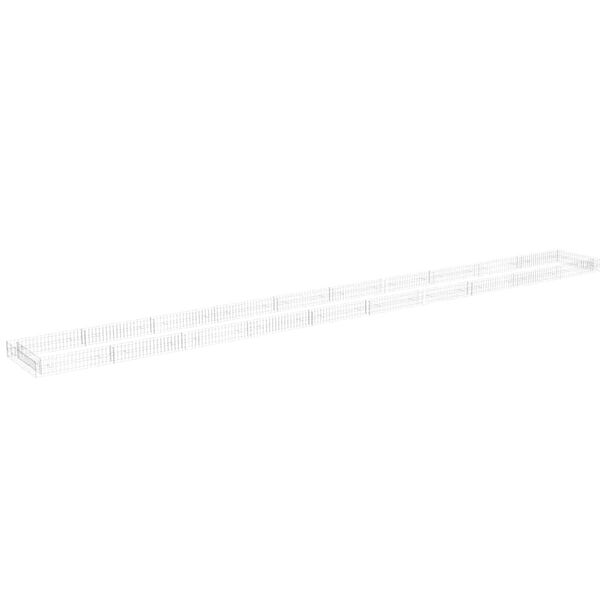 vidaXL Auk&scaron;tas gabiono vazonas, 1000x100x20cm, galvanizuotas plienas