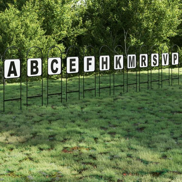 vidaXL Žymekliai jojimo aikštelei, 12vnt., plienas