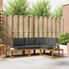 vidaXL Lauko sofos komplektas 4 Vienetas Natūralus ir antracitas