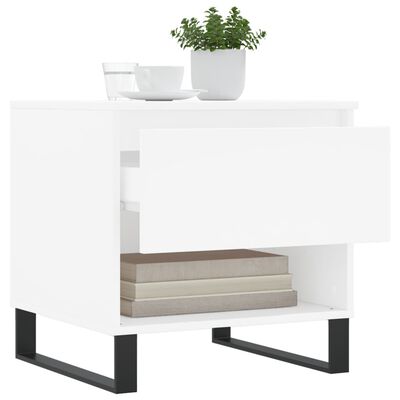 vidaXL Kavos staliukas, baltos spalvos, 50x46x50cm, apdirbta mediena