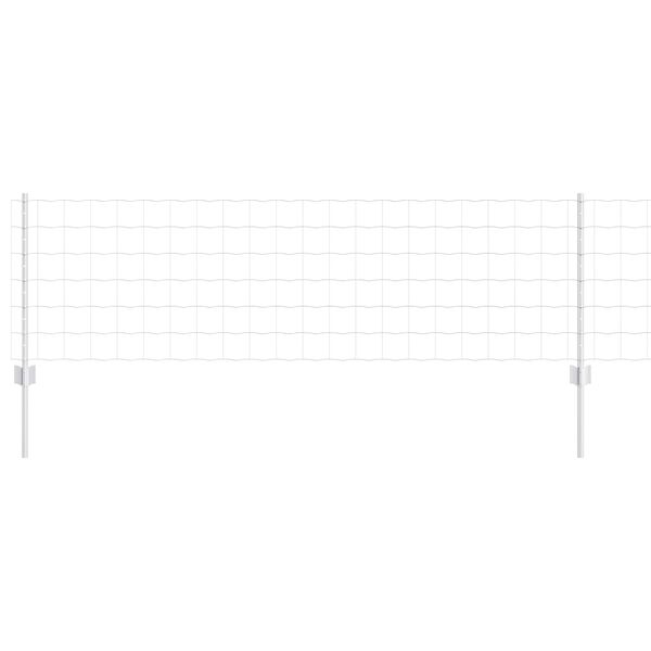 vidaXL Tvora su stulpais Sidabro 0,6 x 10 m Plienas