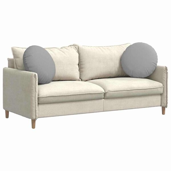 vidaXL Sėdynių pagalvėlės 2 pcs Debesų pilka &Oslash;50 x 19 cm audinys