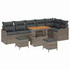 vidaXL Sodo Sofų Rinkinys su pagalve su saugykla 9 pcs Pilka