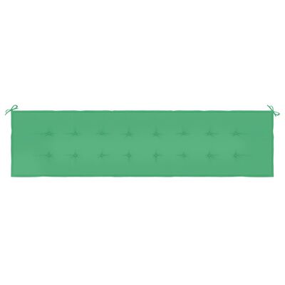vidaXL Sodo suoliuko pagalvėlė, žalios spalvos, 200x50x3cm, audinys