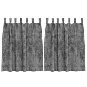 vidaXL Aksominio tipo užuolaidos 2 vnt. Pilka 140 x 140 cm Aksomas