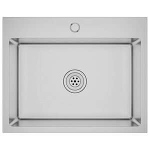 vidaXL Virtuvės plautuvė, rankų darbo, nerūdijantis plienas