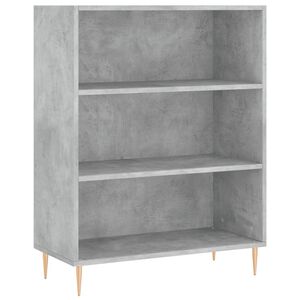 vidaXL Knygų spinta, betono pilka, 69,5x32,5x90cm, apdirbta mediena