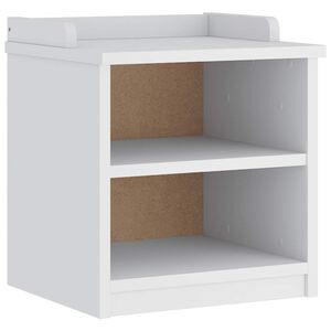 vidaXL Prieškambario suoliukas SANDNES baltas 45x40x50 pušies masyvo