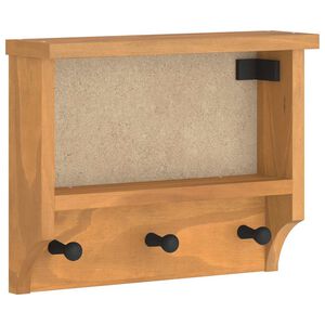 vidaXL Sieninė kabykla "SANDNES" 45x12x35 cm medžio masyvo pu&scaron;is