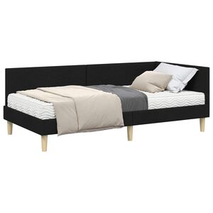 vidaXL Kampinė lovos konstrukcija su čiužiniu Kita 2 pcs Žalia audinys