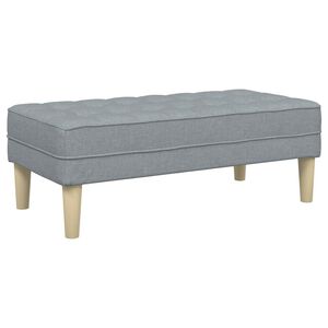 vidaXL suoliukas su pagalve &Scaron;viesiai pilka 113 x 57 x 39 cm audinys