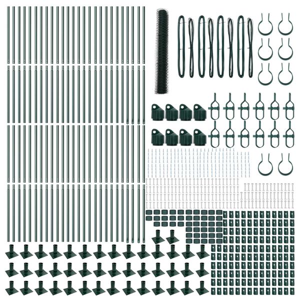 vidaXL Tvorelės stulpas Žalia 100 x 1,2 m (36 mm tinklelis)