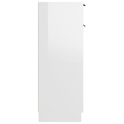 vidaXL Vonios kambario spintelė, balta, 32x34x90cm, mediena, blizgi
