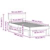 vidaXL Lovos rėmas Natūrali 75 x 190 cm Kietos pušies mediena