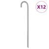 vidaXL Palapinės kai&scaron;čiai, 12vnt., 41,5cm, skersmuo 12mm, plienas