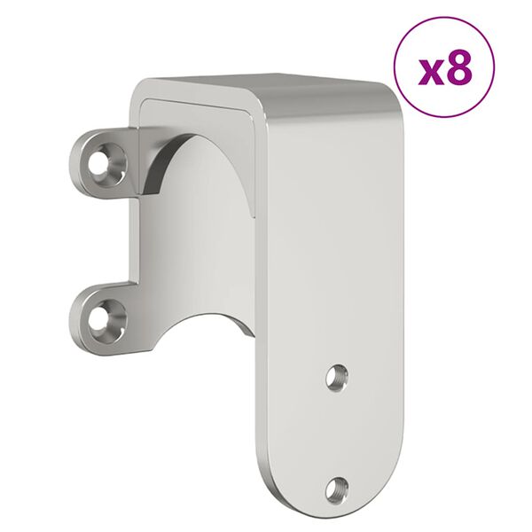 vidaXL Stumdomų durų įrangos rinkinys, sidabr., 400cm, nerūd. plien.