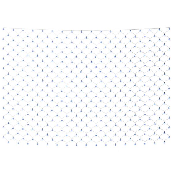 vidaXL Kalėdinių lempučių tinklas, 4x4m, 544 mėlynos LED