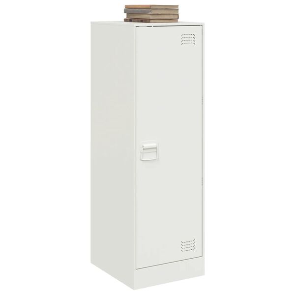 vidaXL Šoninė spintelė, baltos spalvos, 34,5x39x107cm, plienas