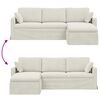 vidaXL Sofa Kreminė Bendri matmenys: 228 x 134 cm (P X G x A) Aksomas