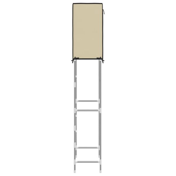 vidaXL Lentyna vir&scaron; klozeto, 2 lentynos, kreminė, 56x30x170cm, geležis