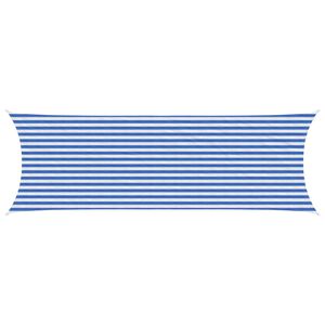 vidaXL Saulės &scaron;e&scaron;ėlio audinys Mėlyna ir balta 2 x 6 m HDPE