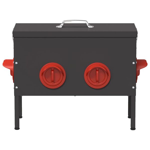 vidaXL Vi&scaron;tų lesykla Juoda 41,5 x 20,5 x 33 cm &Scaron;altai valcuita plienas