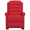 vidaXL Atsistojantis masažinis krėslas, raudonos spalvos, dirbtinė oda